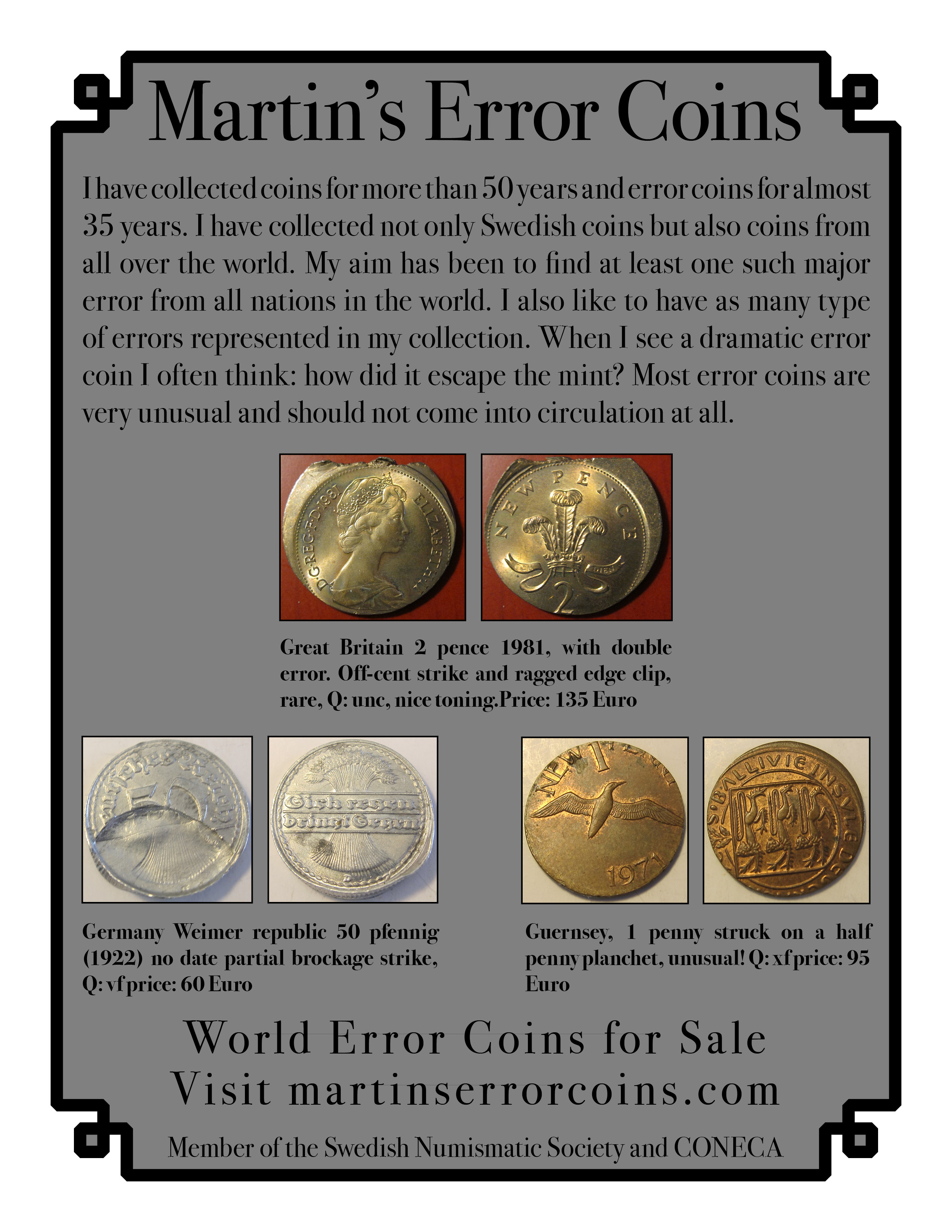Martin's Error Coins